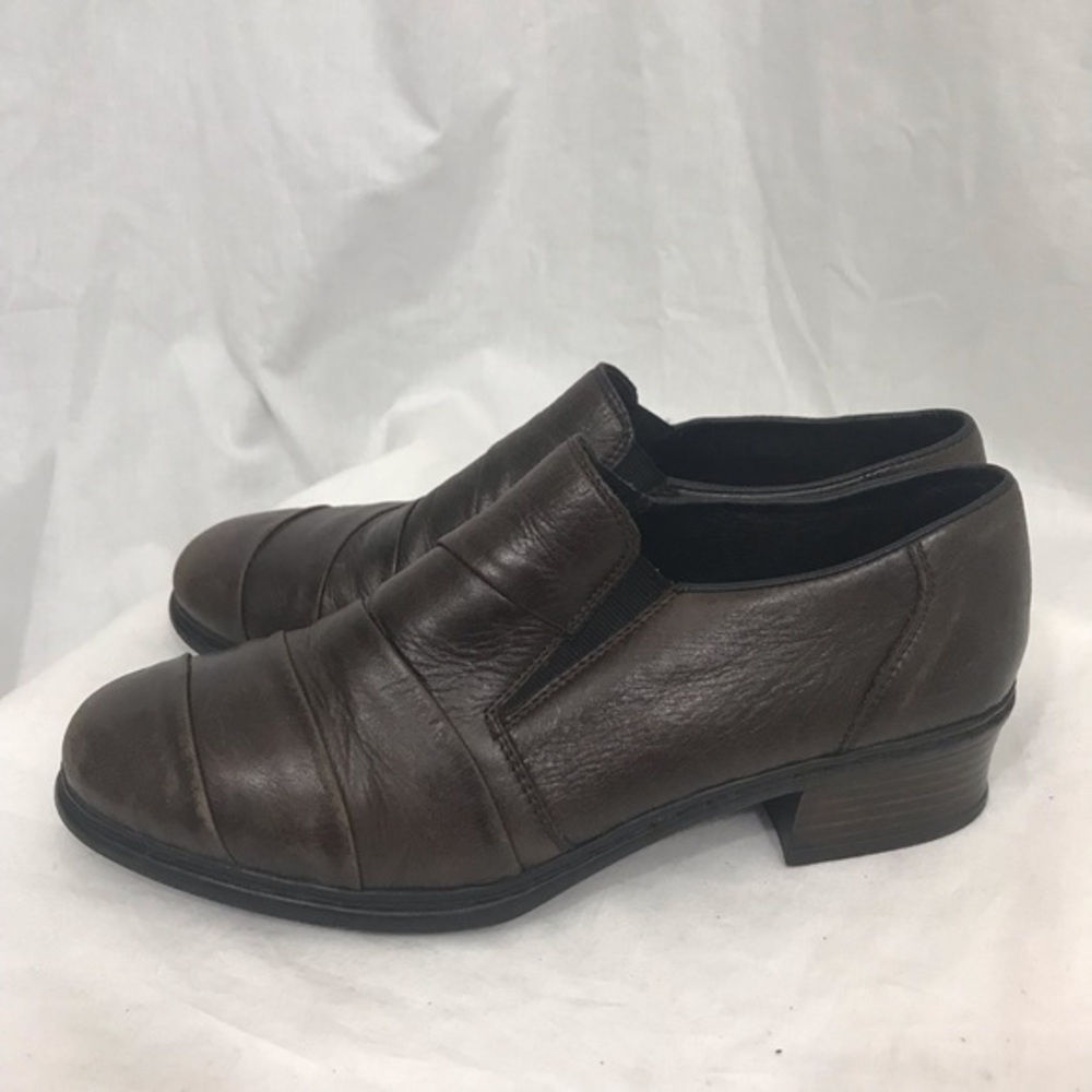 Reiker Brown Leather Slip On Shoes 5 1/2